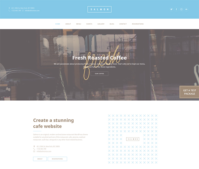 Lachs – WordPress-Theme für Restaurants