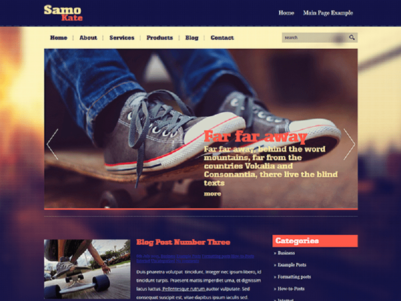 Samokate – Sportowy motyw Wordpress za darmo
