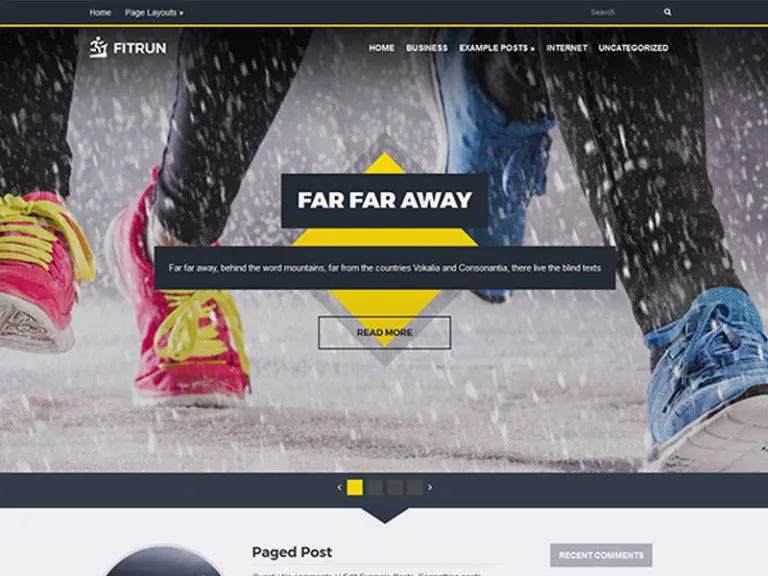Fitrun Darmowy motyw Wordpress dla sportu
