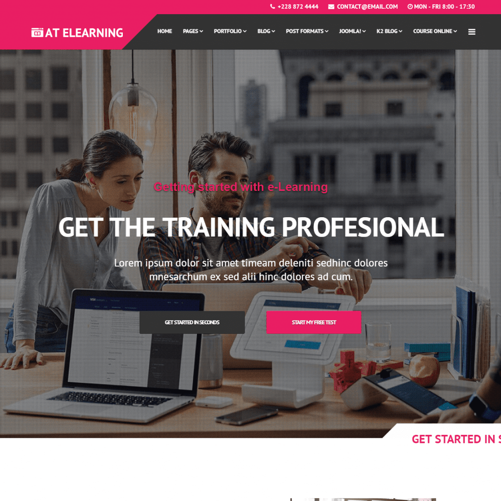 A Elearning Tema Joomla Education Responsive gratuito