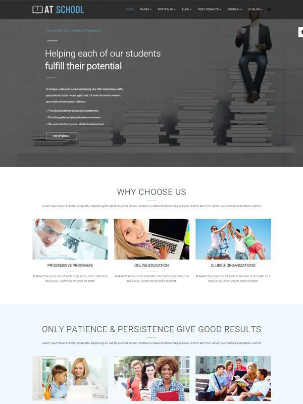 A scuola il miglior template Joomla gratuito