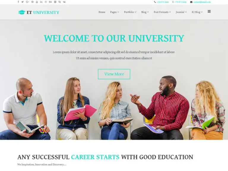Et University Joomla Education Template