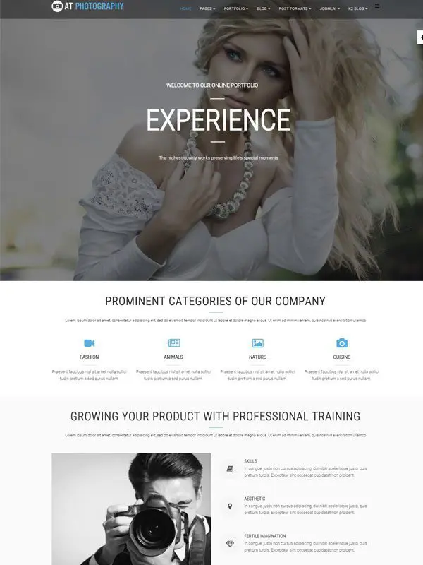A Fotografia Immagine gratuita Joomla Template