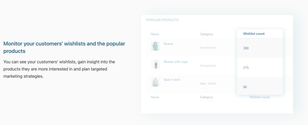 قائمة أمنيات Yith WooCommerce مع رمز الوصف