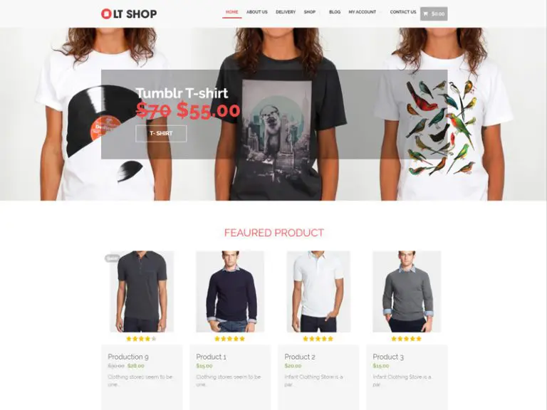 Lt Shop 免费响应式在线商店 Wordpress 主题