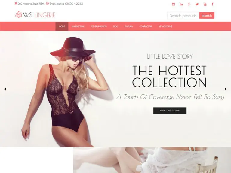 Ws Lingerie 响应式内衣 Woocommerce Wordpress