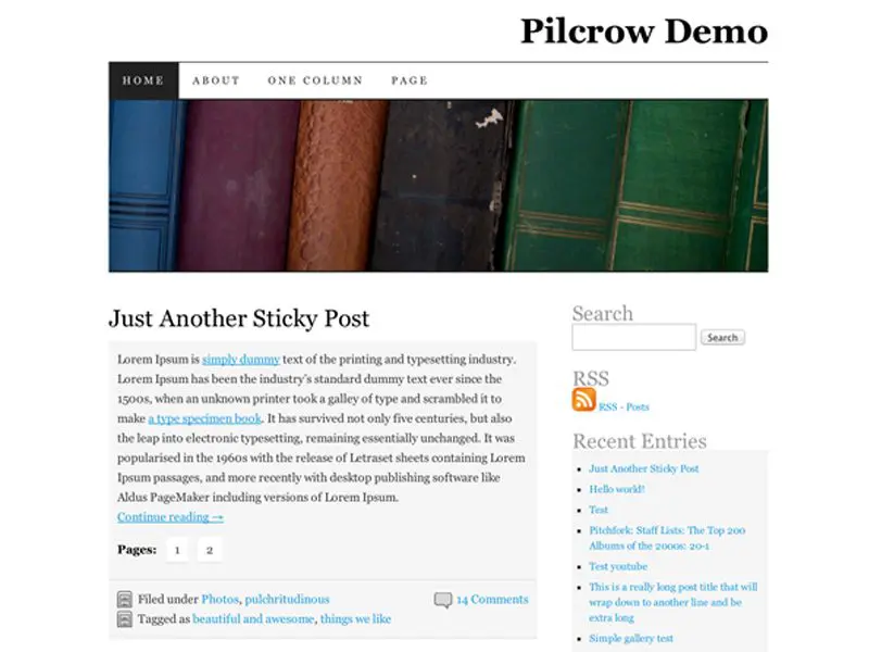 Pilcrow Pobierz najlepszy darmowy motyw Wordpress