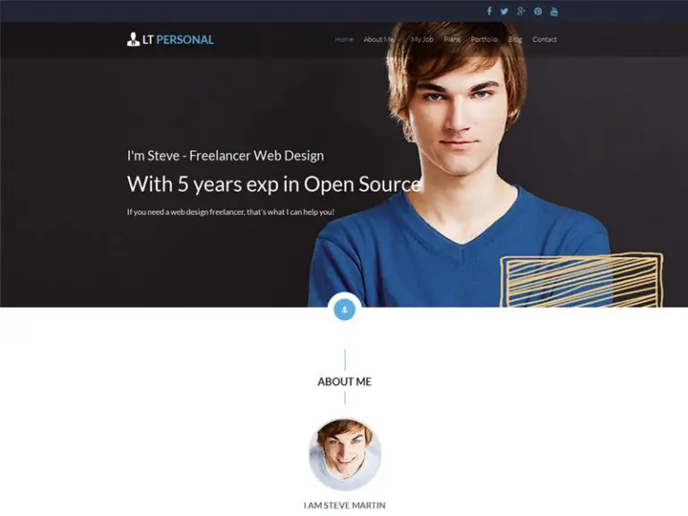 Lt Personal Darmowy responsywny osobisty motyw Wordpress