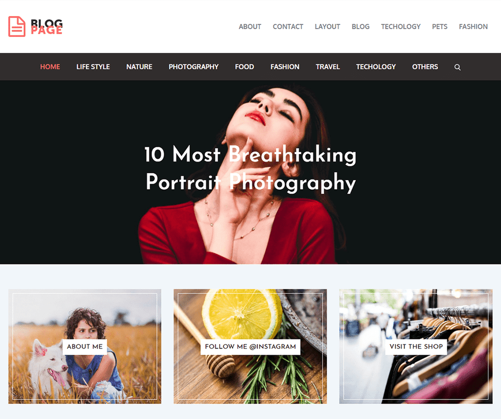 Strona bloga Darmowy motyw Wordpress Entertainment