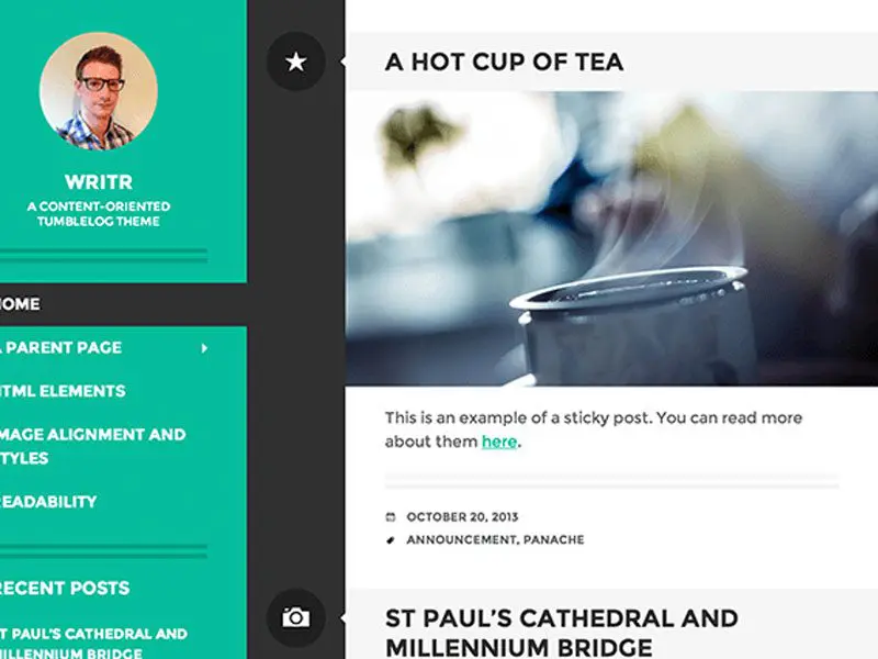 Writer Darmowy motyw Wordpress dla bloga