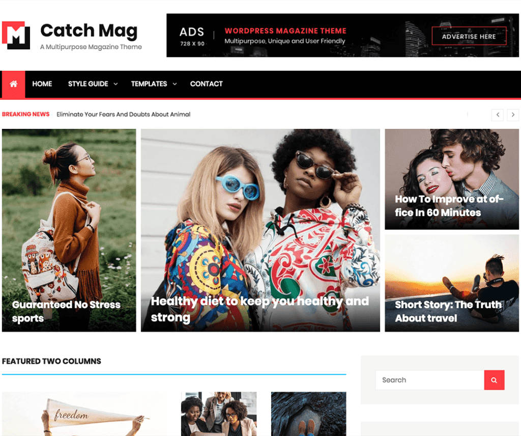Złap Mag Darmowe wiadomości Wordpress Theme