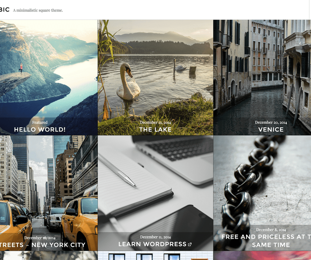 Sześcienny bezpłatny świąteczny motyw Wordpress