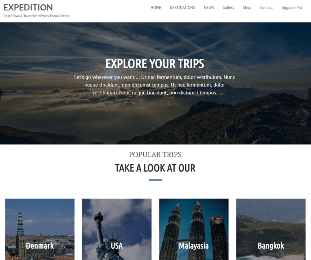 Ekspedycja Darmowy świąteczny motyw Wordpress