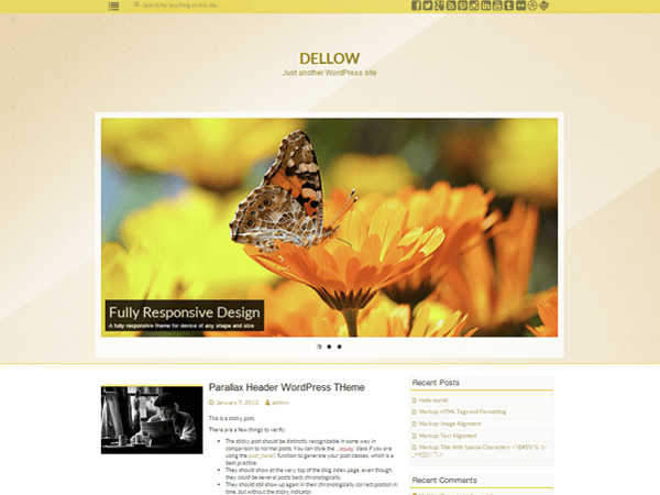 Dellow Darmowy świąteczny motyw Wordpress