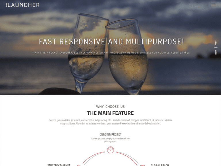 Launcher Darmowy świąteczny motyw Wordpress