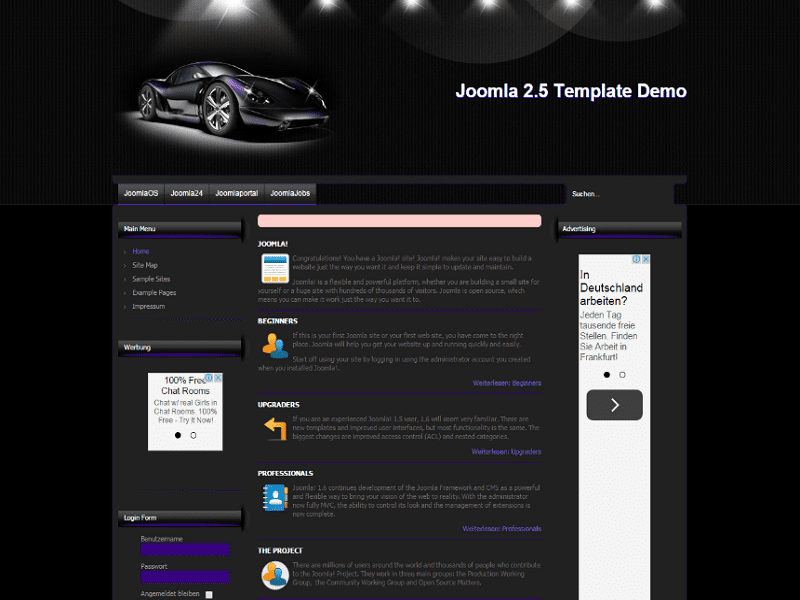 Dark Car – Szablon Joomla Dark Car