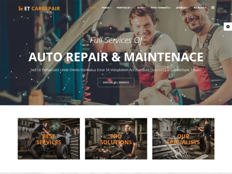 Et Car Repair Szablon Joomla Car Repair