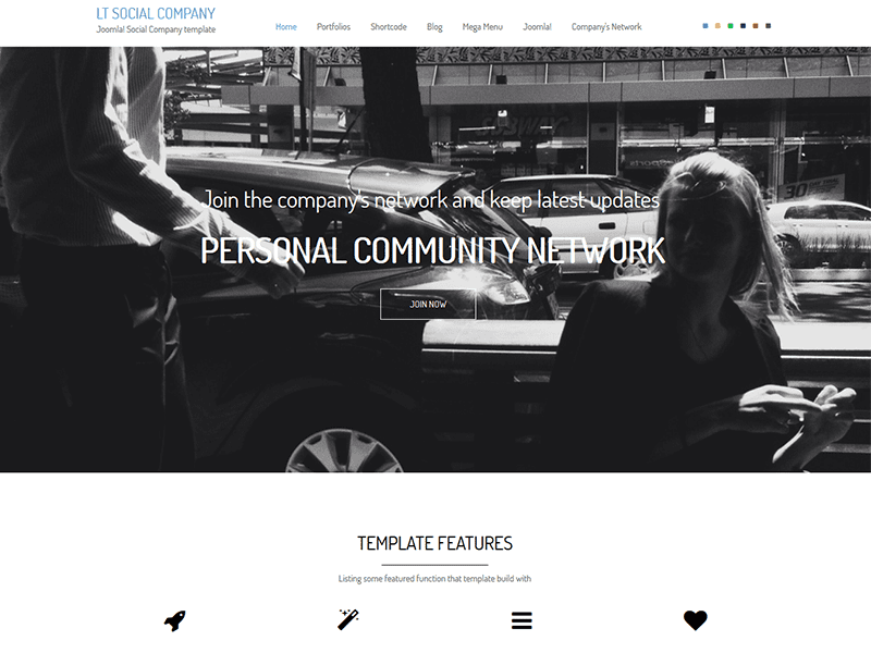 Lt Social Company One Page Joomla Template