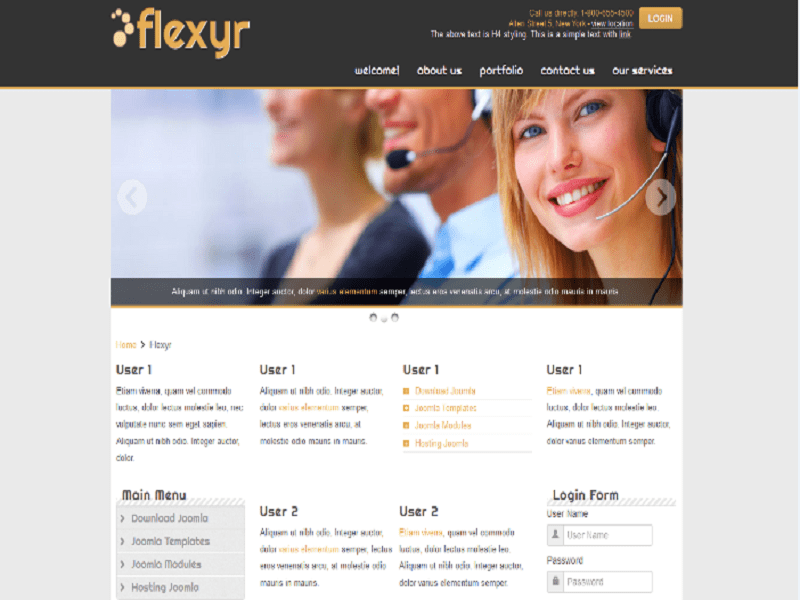 Flexyr - استضافة قالب جملة مجانًا