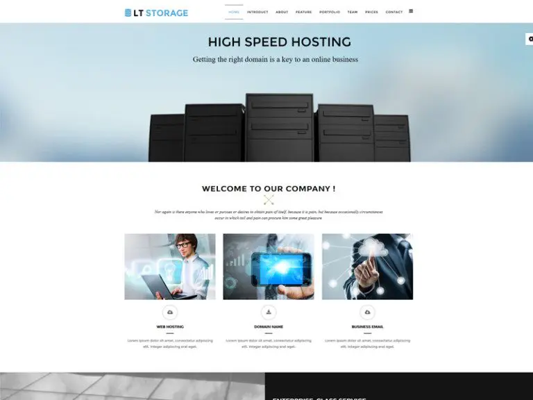 Lt Storage On Page استضافة مستجيبة قالب جملة