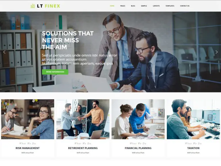 Lt Finex 무료 금융 Wordpress 테마
