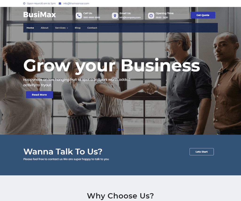 Busimax 무료 Wordpress 엔터테인먼트 테마