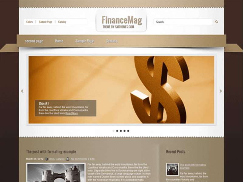Financemag 무료 비즈니스 Wordpress 테마