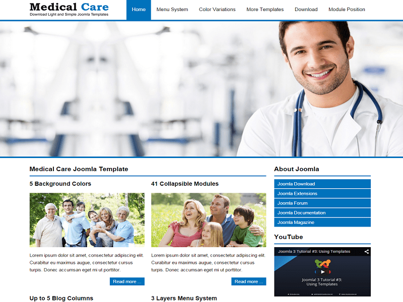 Jsr Medical – Kostenloses Joomla Template Krankenhaus