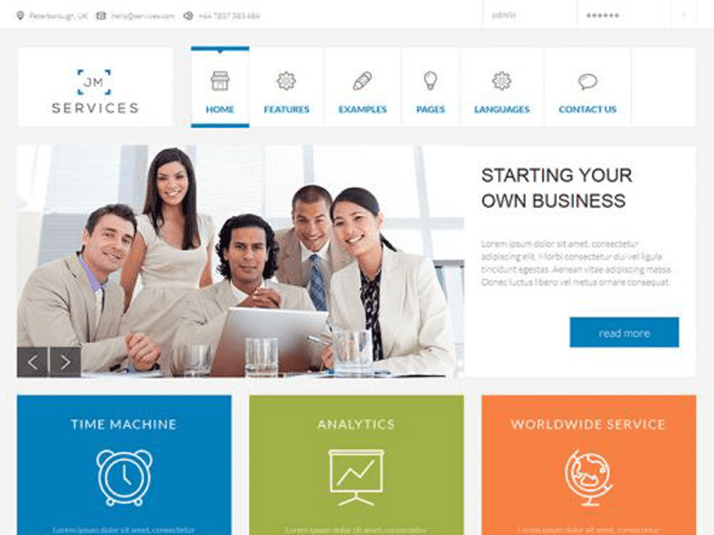Jm Services Responsive Joomla 3.X Kostenlose Vorlage