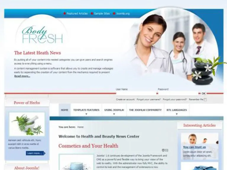 Jm Medicine Kostenlose Joomla-Kräutervorlage