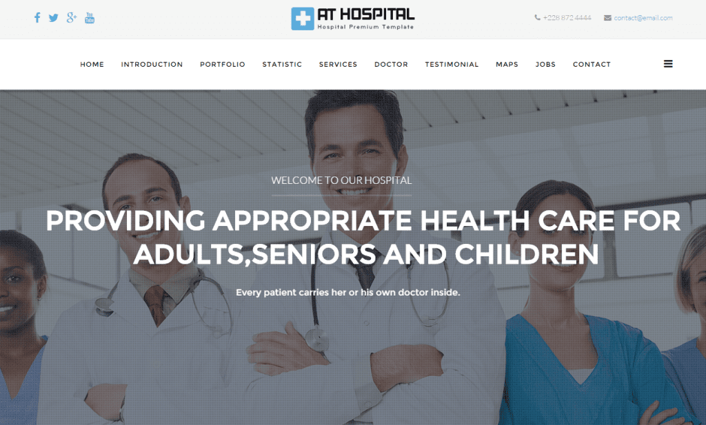Im Krankenhaus – Joomla-Vorlage kostenlos für Medizin, Krankenhaus