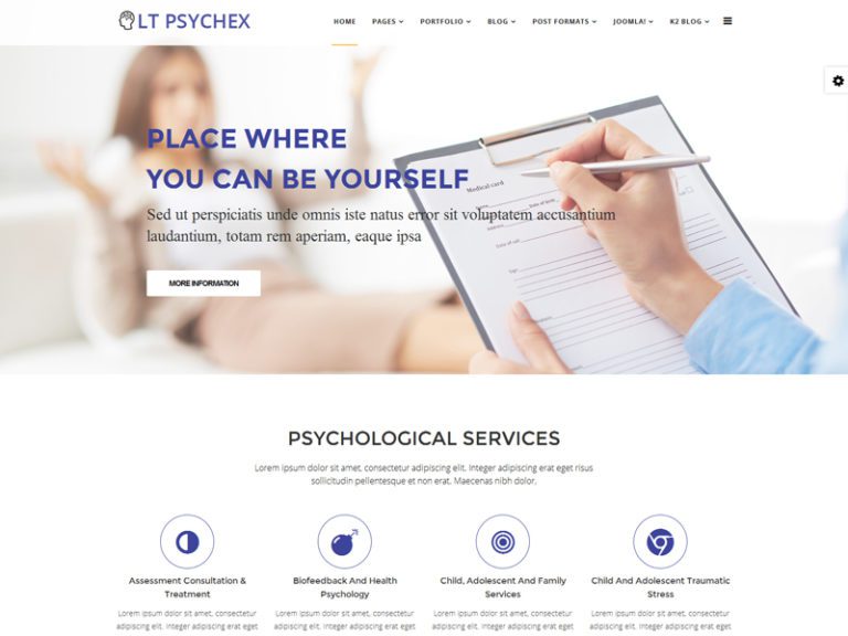 Lt Psychex Kostenlose Psychologie-Website Joomla-Vorlage