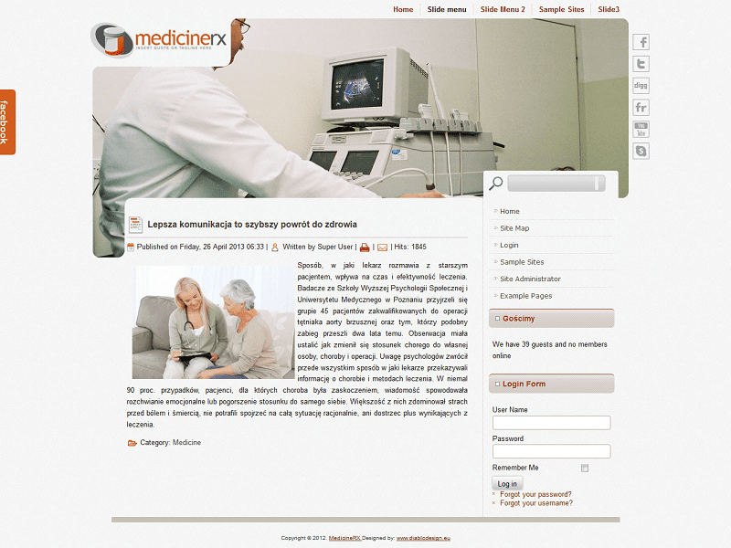 Medicinerx – Joomla Template Medizin
