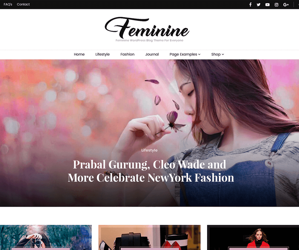 Blossom Feminine Fotografie gratuită Tema Wordpress