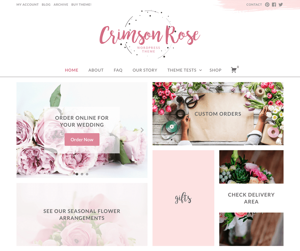 Crimson Rose Fotografie gratuită Tema Wordpress