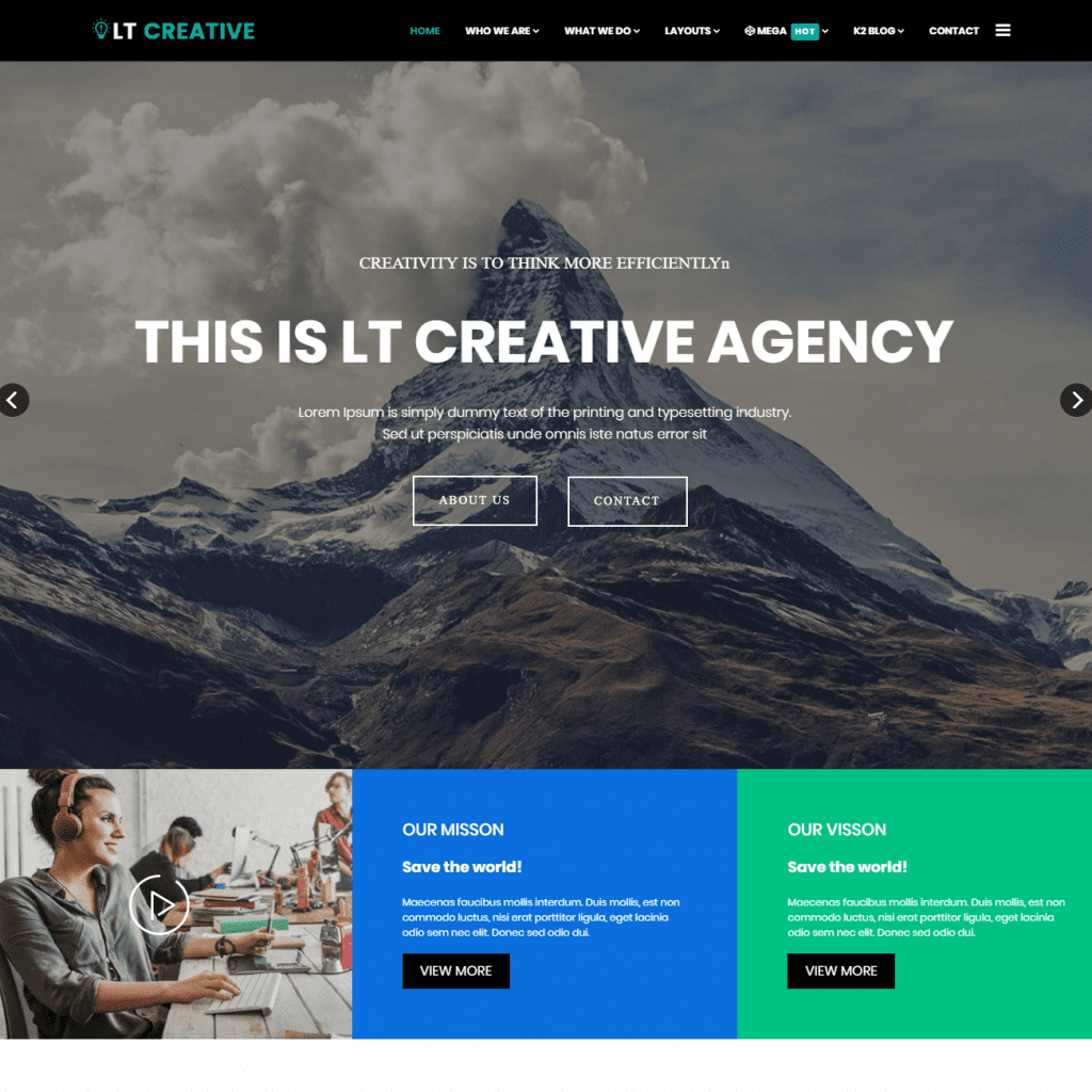 เทมเพลต Lt Creative ฟรี Joomla Design Studio