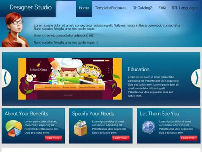 Jm Web Designer ฟรี เทมเพลต Joomla สำหรับ Web Designer