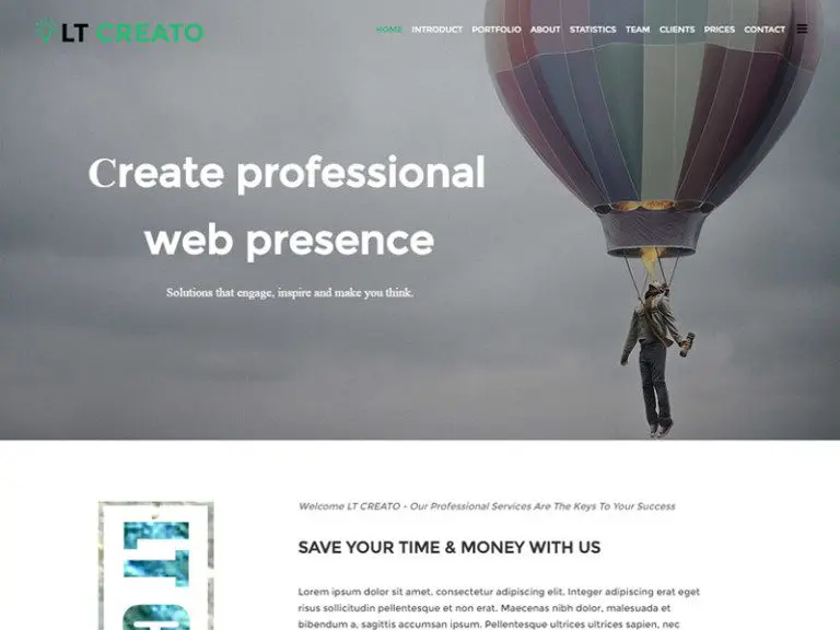Lt Creato Onepage ฟรีเทมเพลต Joomla สำหรับการออกแบบ