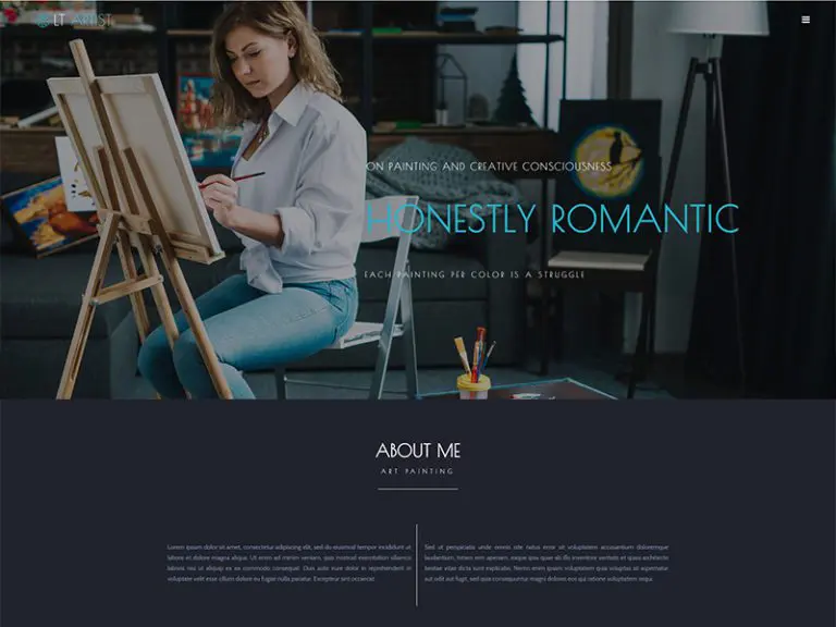 Lt Artist ฟรีเทมเพลต Joomla Art