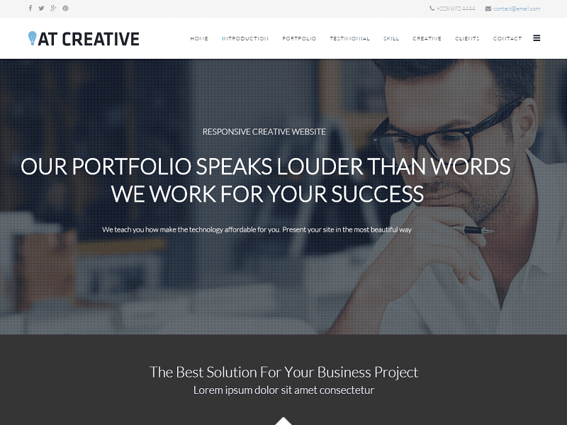 ที่ Creative Onepage – ออกแบบรูปภาพฟรี , Creative Joomla Template