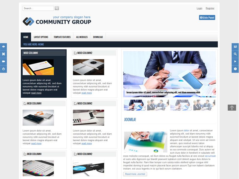 ที่ Comm.group Responsive Business Joomla Template