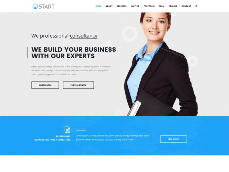 Începeți șablonul de afaceri Joomla gratuit