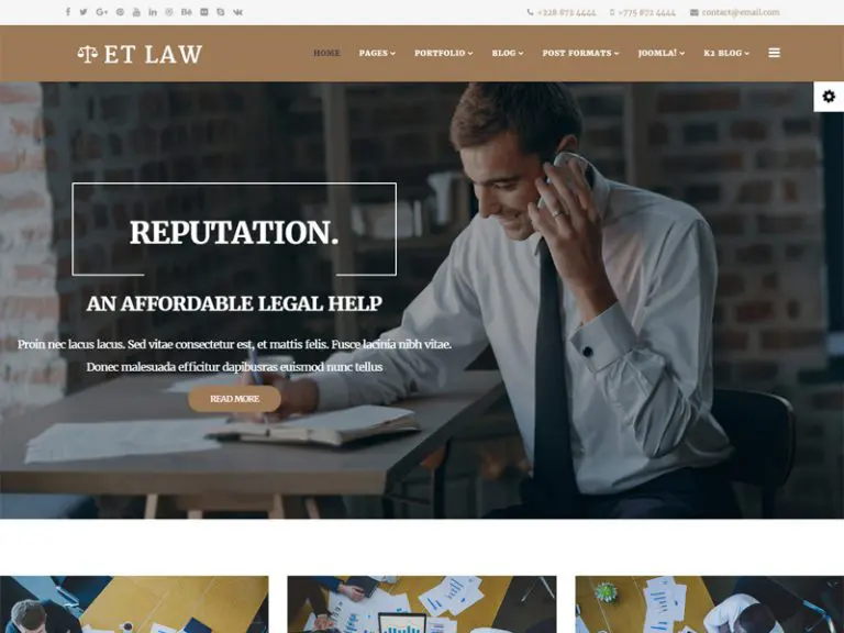 Et Law Șablon gratuit Joomla de lege