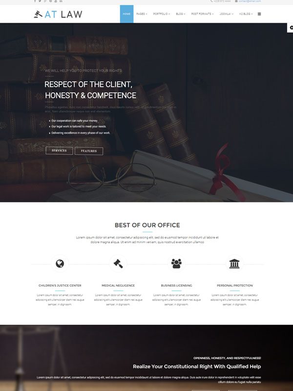 At Law – Șablon Joomla de drept gratuit