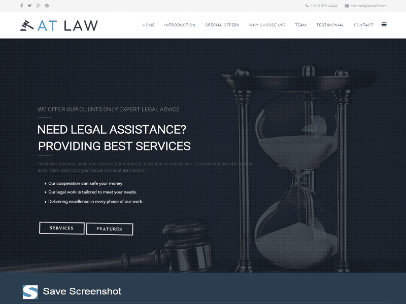At Law Onepage – Șablon gratuit Joomla de drept