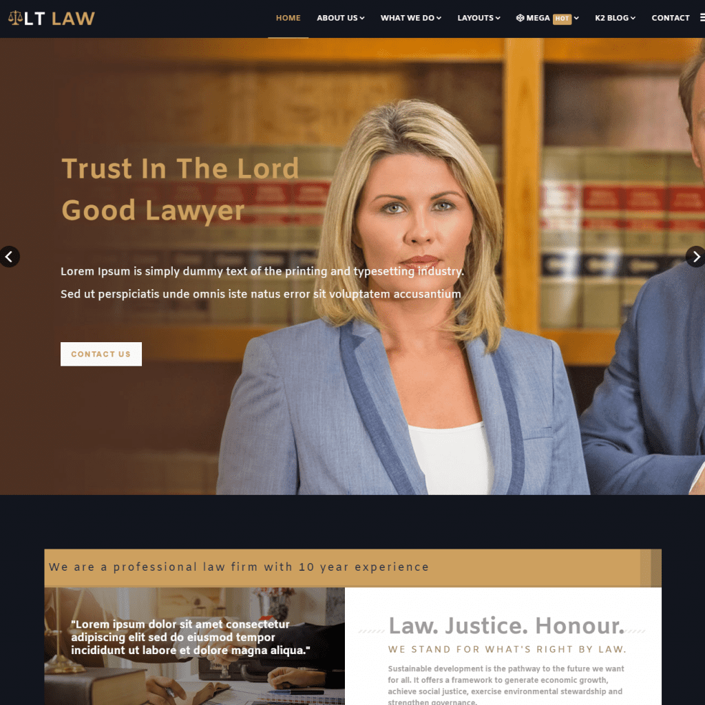Șablon Joomla Lt Law One Page