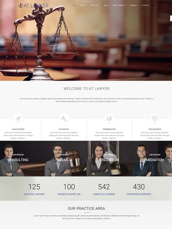 La Avocat Firma de avocatură gratuită Șablon Joomla