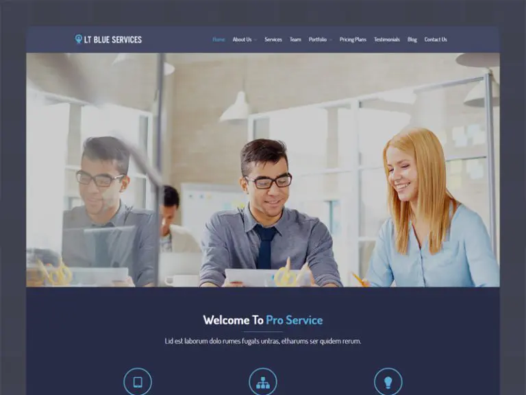 Бизнес-тема Wordpress Lt Blue Services