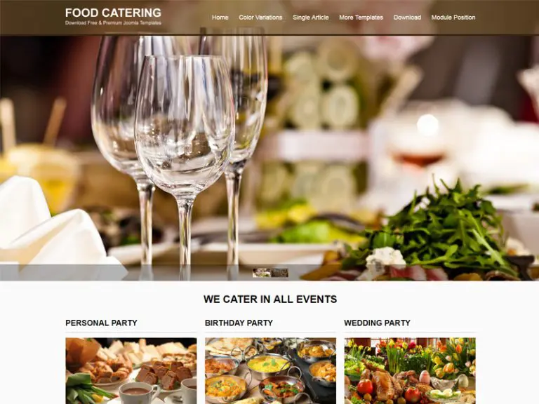 Jsr Food Catering Șablon Joomla gratuit pentru alimente