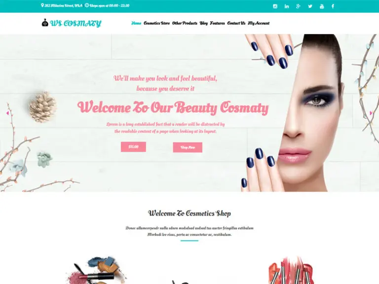 Ws Cosmaty Free Cosmetics Woocommerce Tema Wordpress